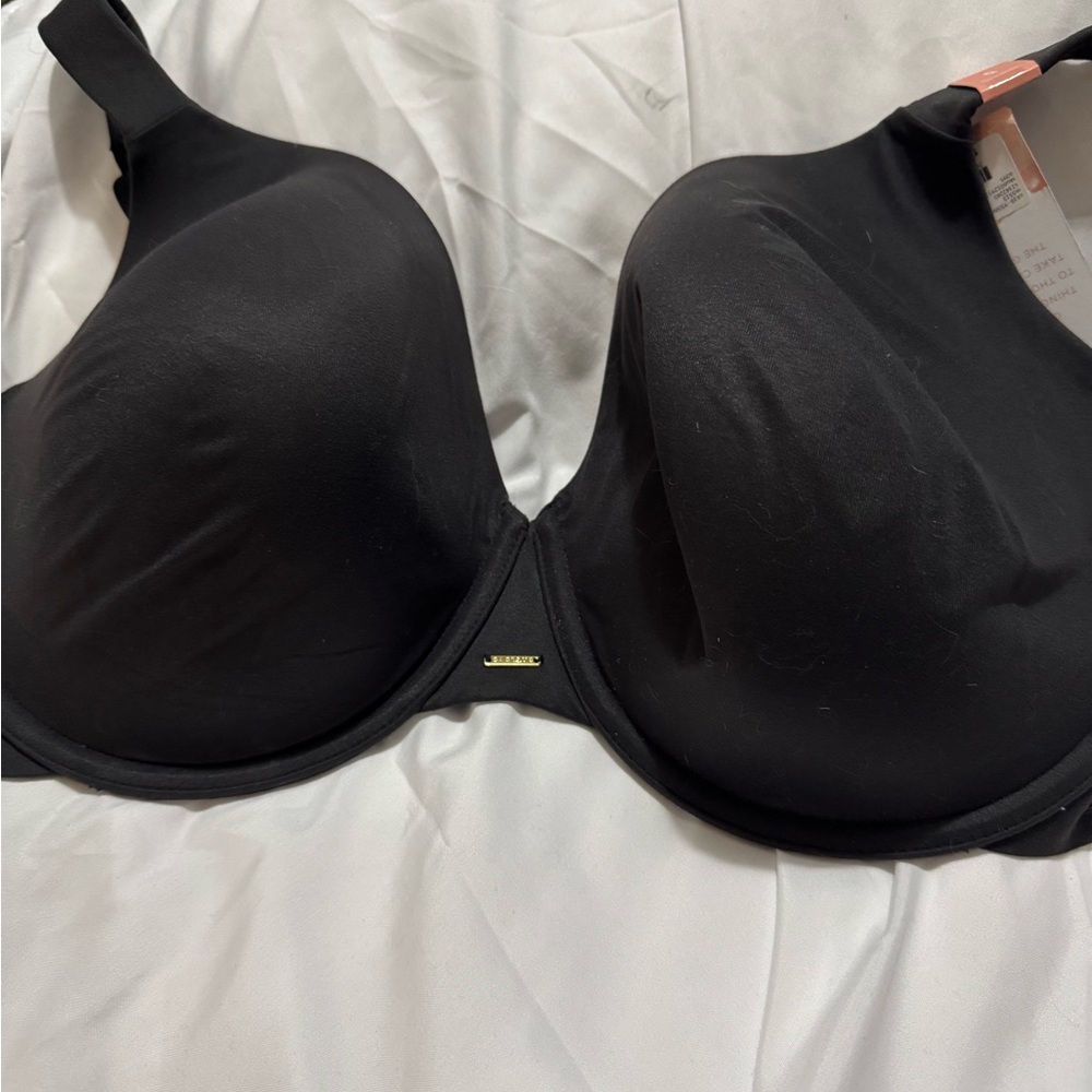 Cacique Black Full-Coverage Bra back smoother underwire